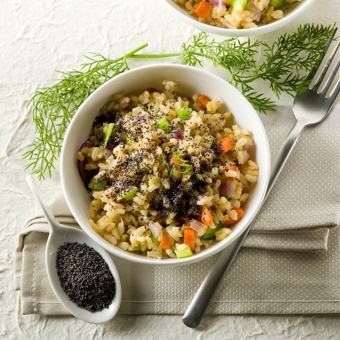 risotto with poppy seed and carrots,healthy food